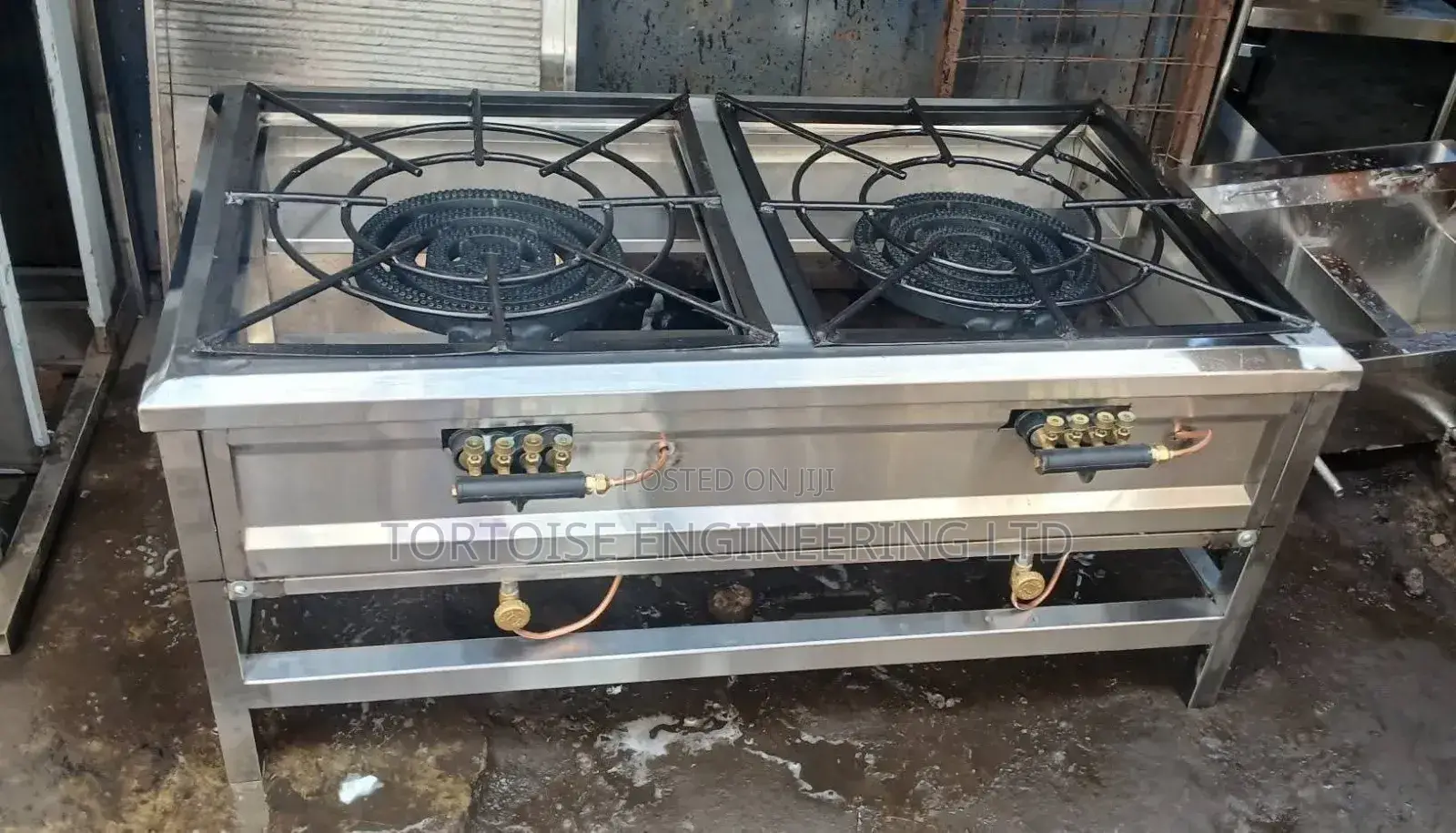 Stainless Steel Two Burner With Four Ring Cooker