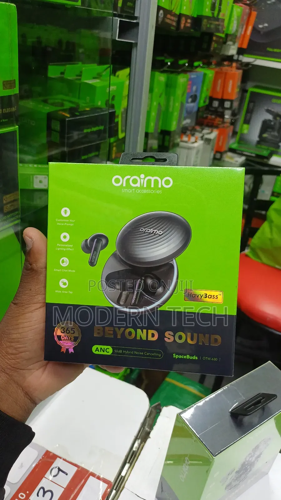 Oraimo Spacebuds Hybrid Anc Wireless Earbuds With Custom Voice Prompts