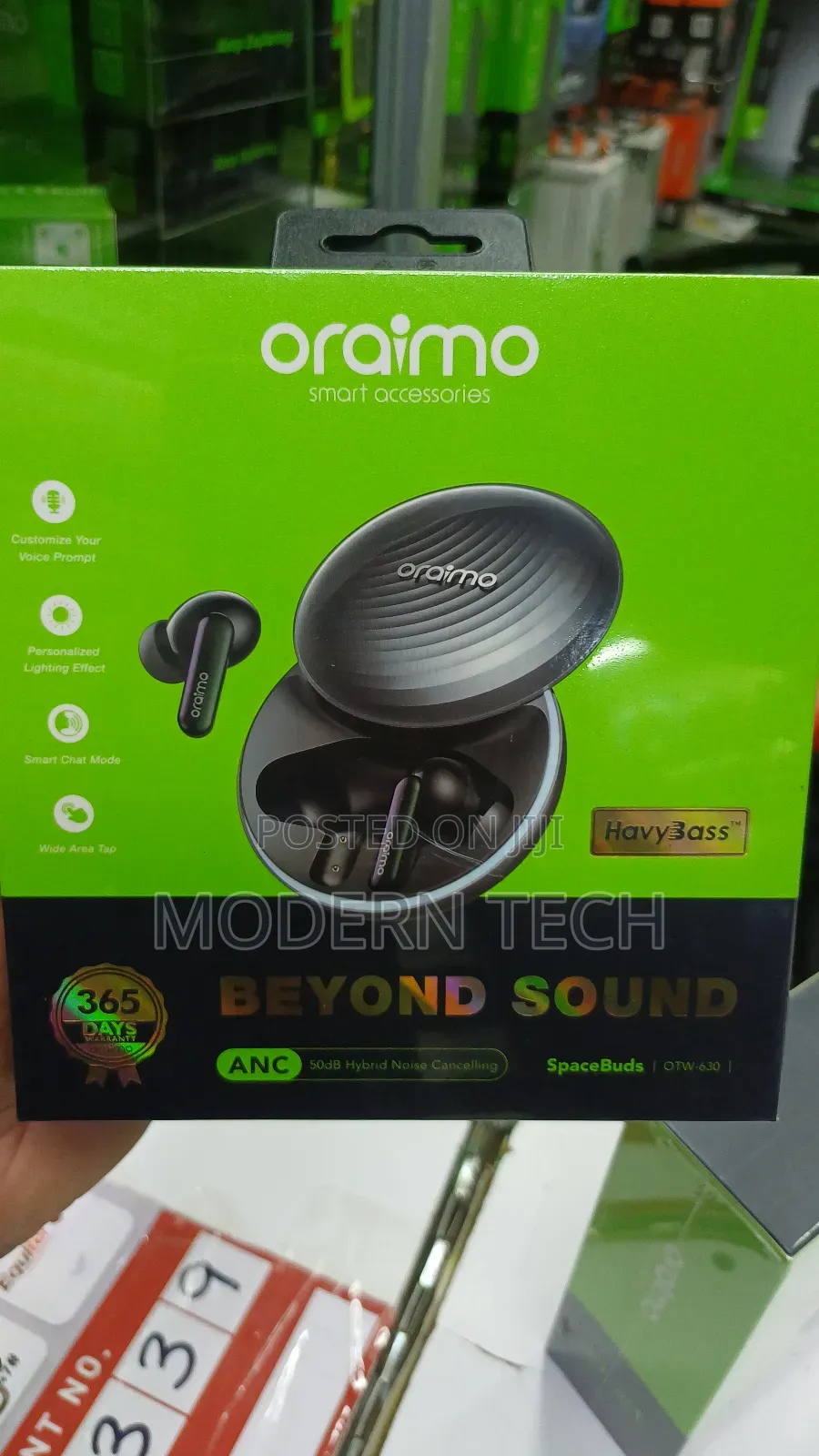 Oraimo Spacebuds Anc True Wireless Earbuds – 50db Noise Cancellation