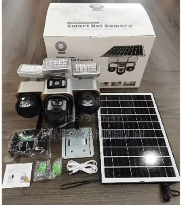 VTS 30a V380 4g Triple Lens Solar Powered PTZ Camera Wit Streetlight