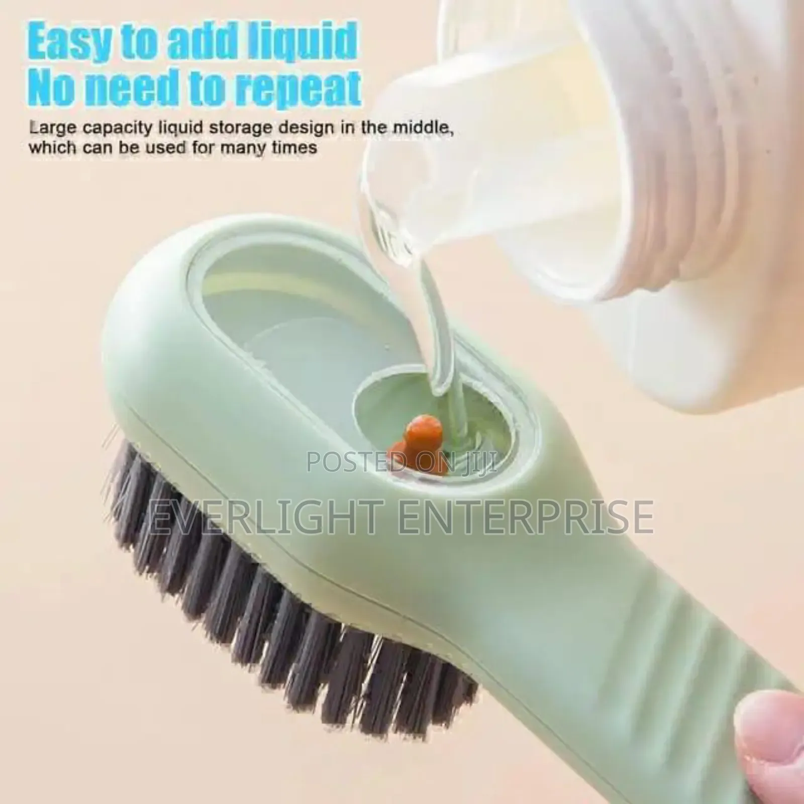 Shoe/Cloth Scrub Brush With Soap Dispenser