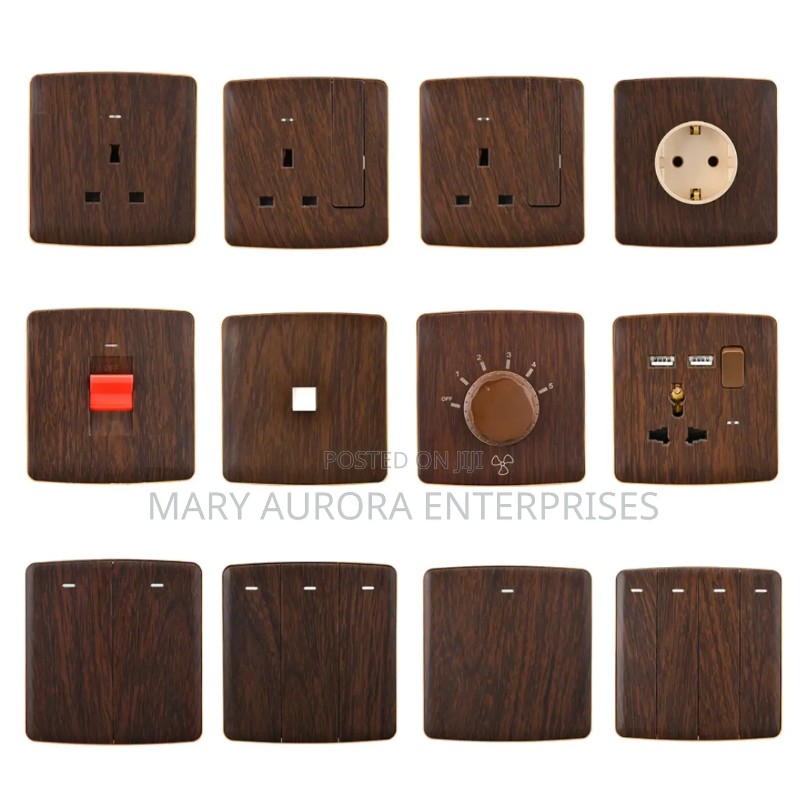 Wood Type Sockets And Switches