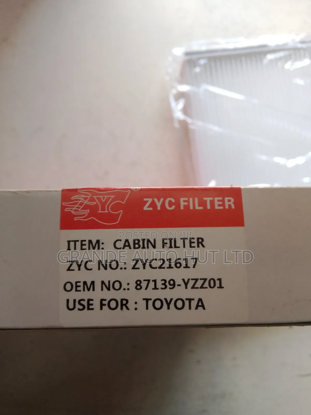 Ac Filter Toyota Harrier/Lexus (Zyc Brand)