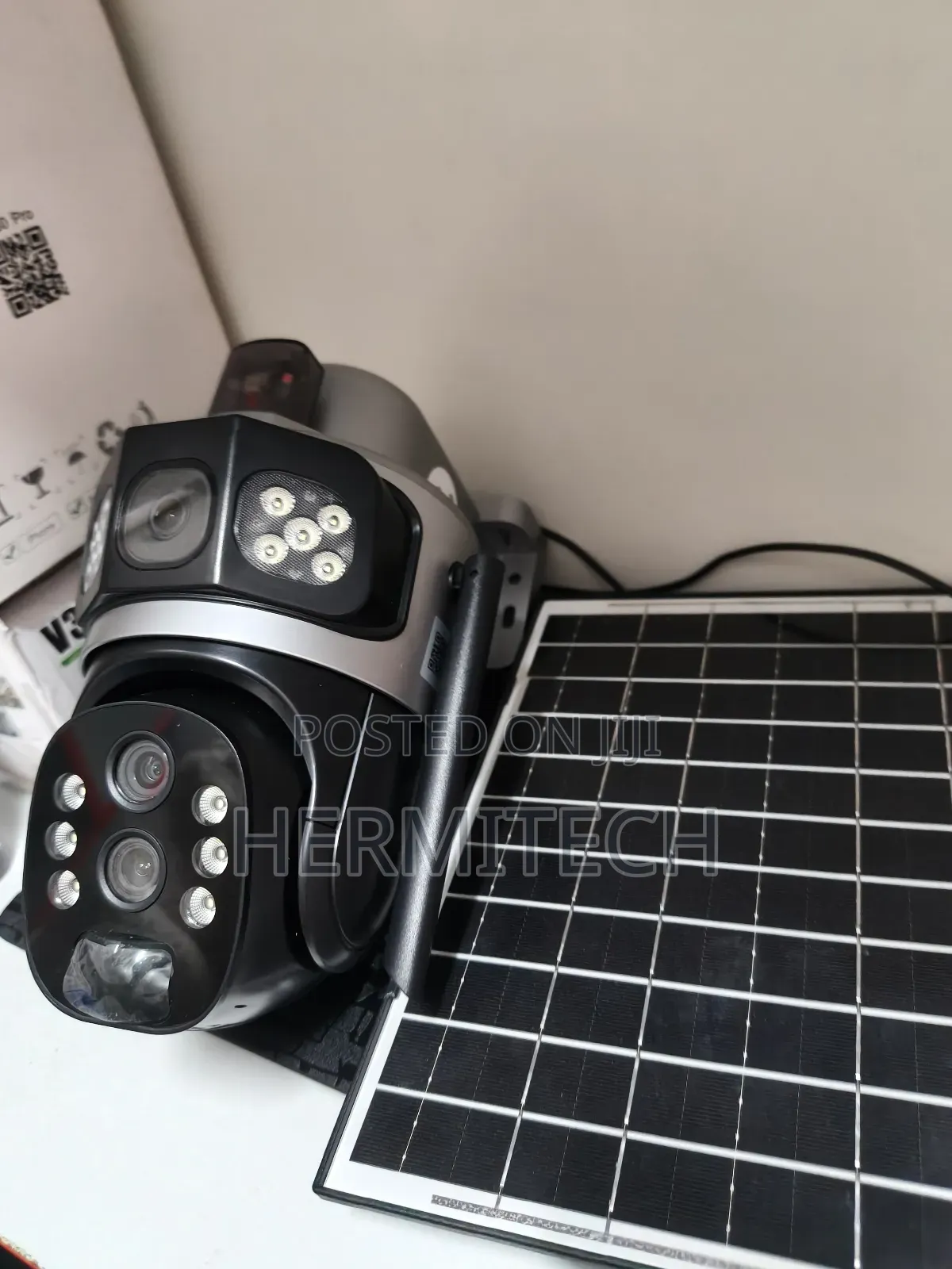 Dual Lens 4g Solar Camera Digital Enhancement 10x Zoom Power