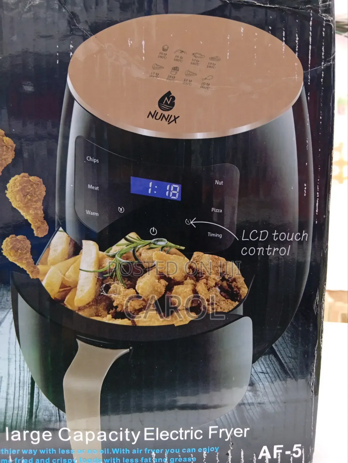 Nunix Black Electric Fryer 5l