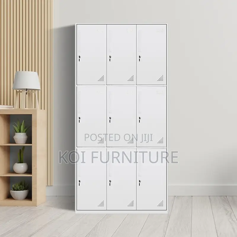 Office Cabinet; Nine Lockers Modern Secure and Multi Comparnet Cabinet