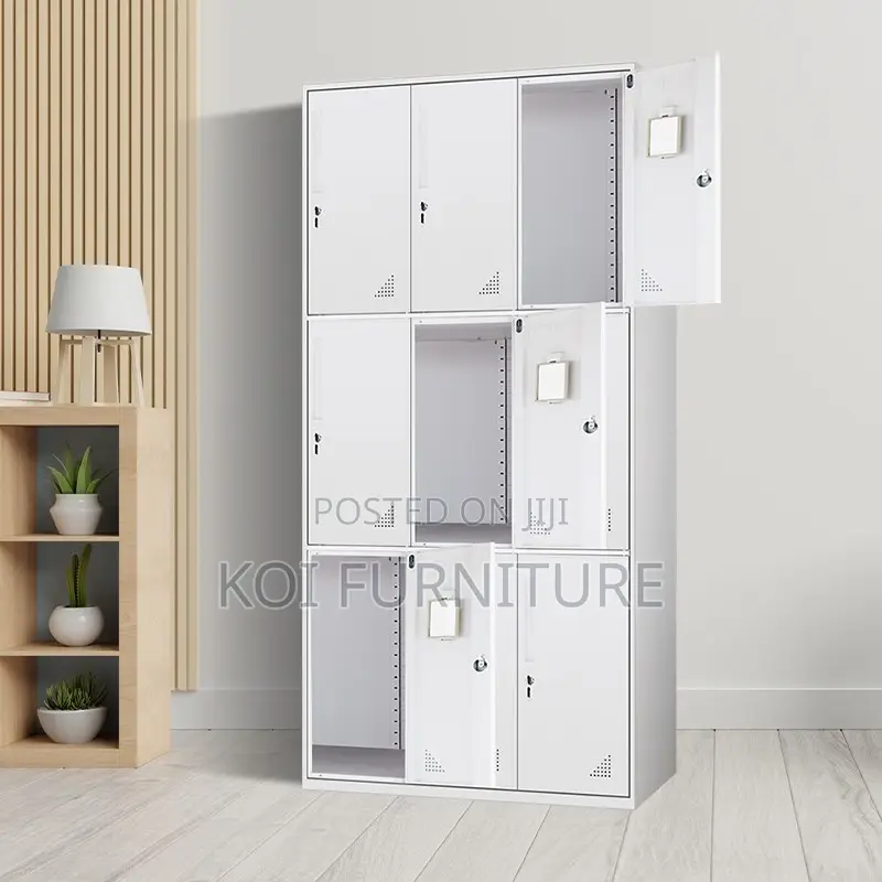 Office Cabinet; Nine Lockers Modern Secure and Multi Comparnet Cabinet