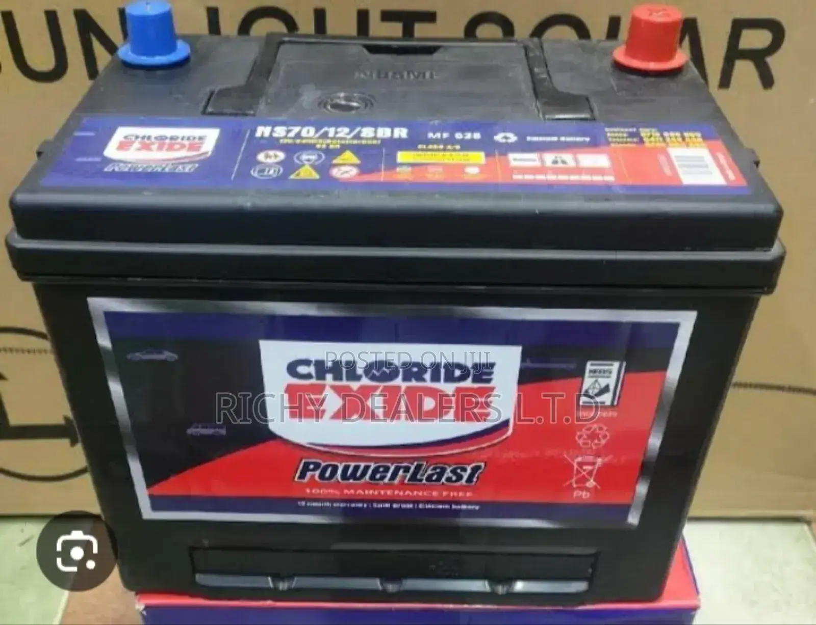 Chloride Ns70/12/SBR Car Battery