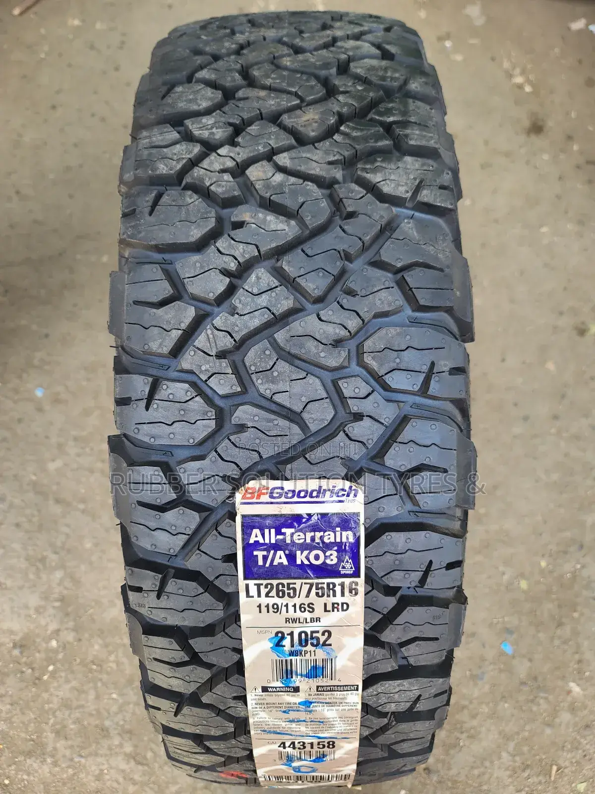 Lt 265 /75 R16 Bf Goodrich Tyres a/Tk03 All-Terrain