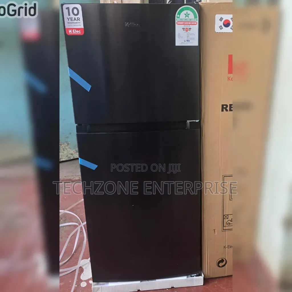 Black Klec 181 Litres Double Door No Frost Refrigerator 