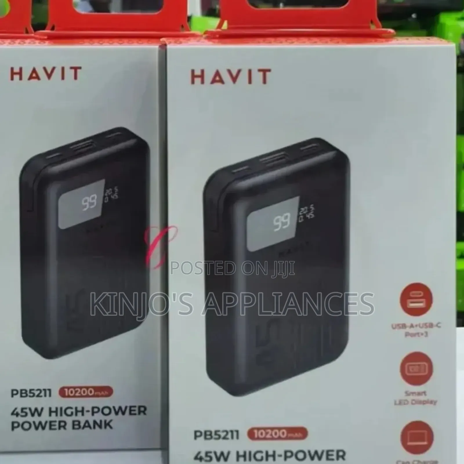 Havit Pb5211 *45w 10,200mah Laptop Charge* High-power Power Bank