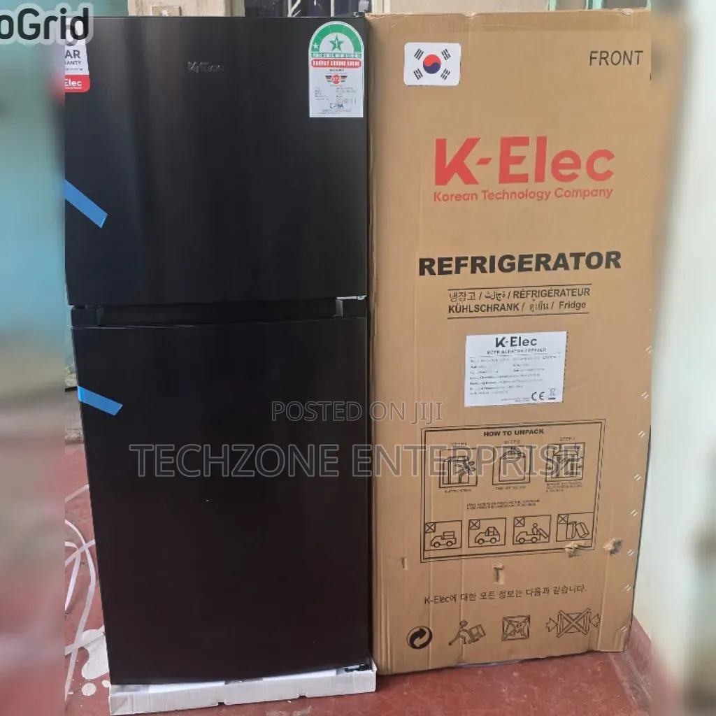Black Klec 181l Double Door No Frost Refrigerator With Korean Techn 