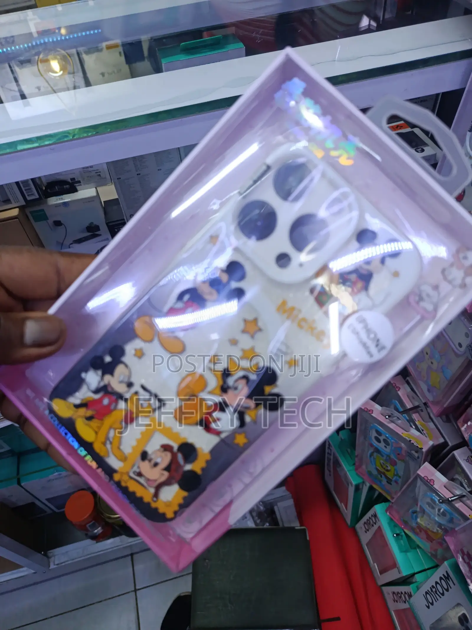 Disney-Themed Mickey Mouse Case for iPhone 15 Pro Max.