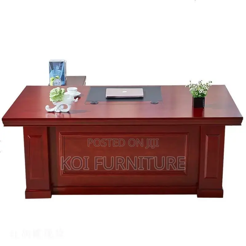 Office Desk; 1.8 Meters Mahogany L Shaped Executive Commanding Desk