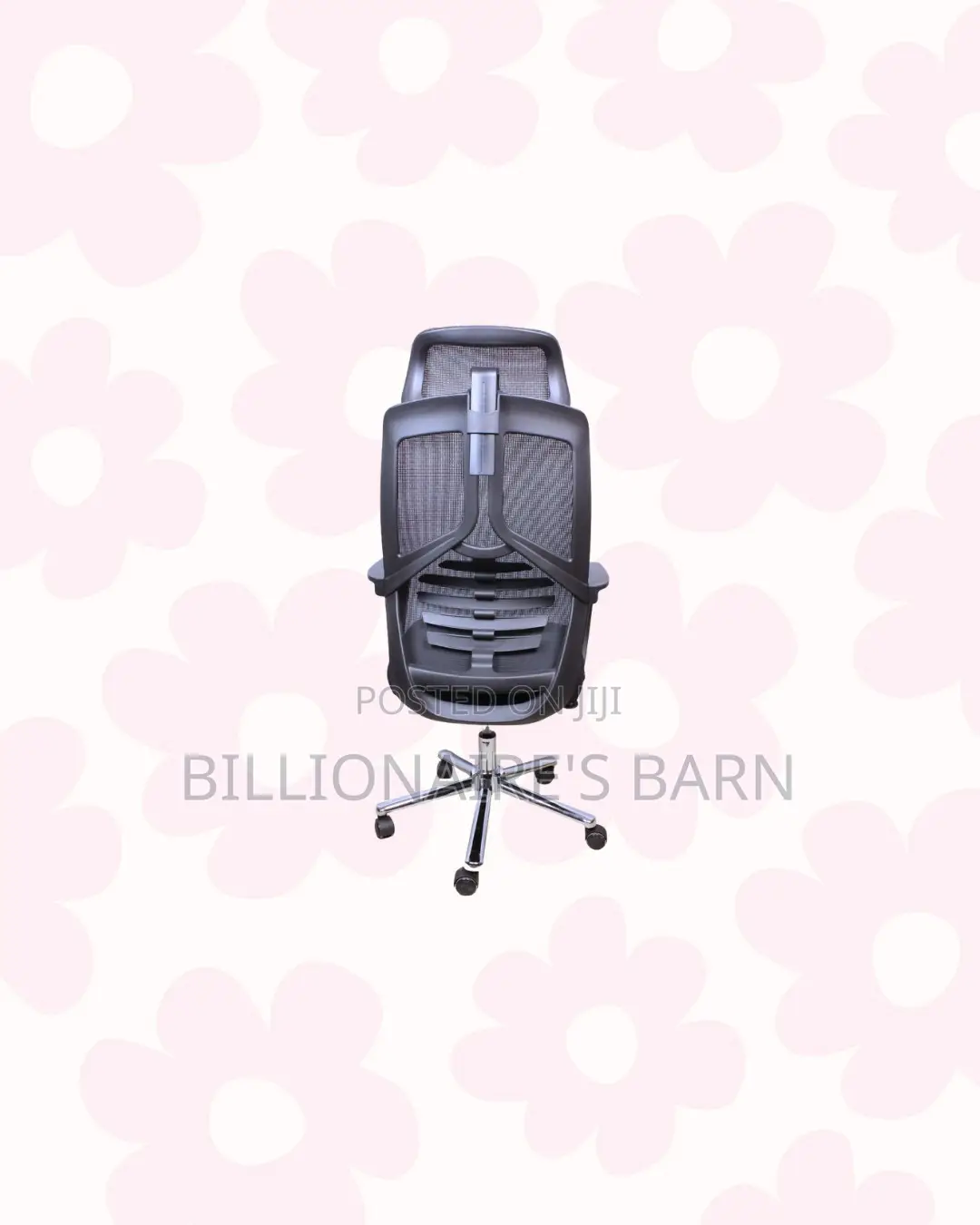 High Back Mesh Office Chair Headrest Lumbar Support Office Adjustable