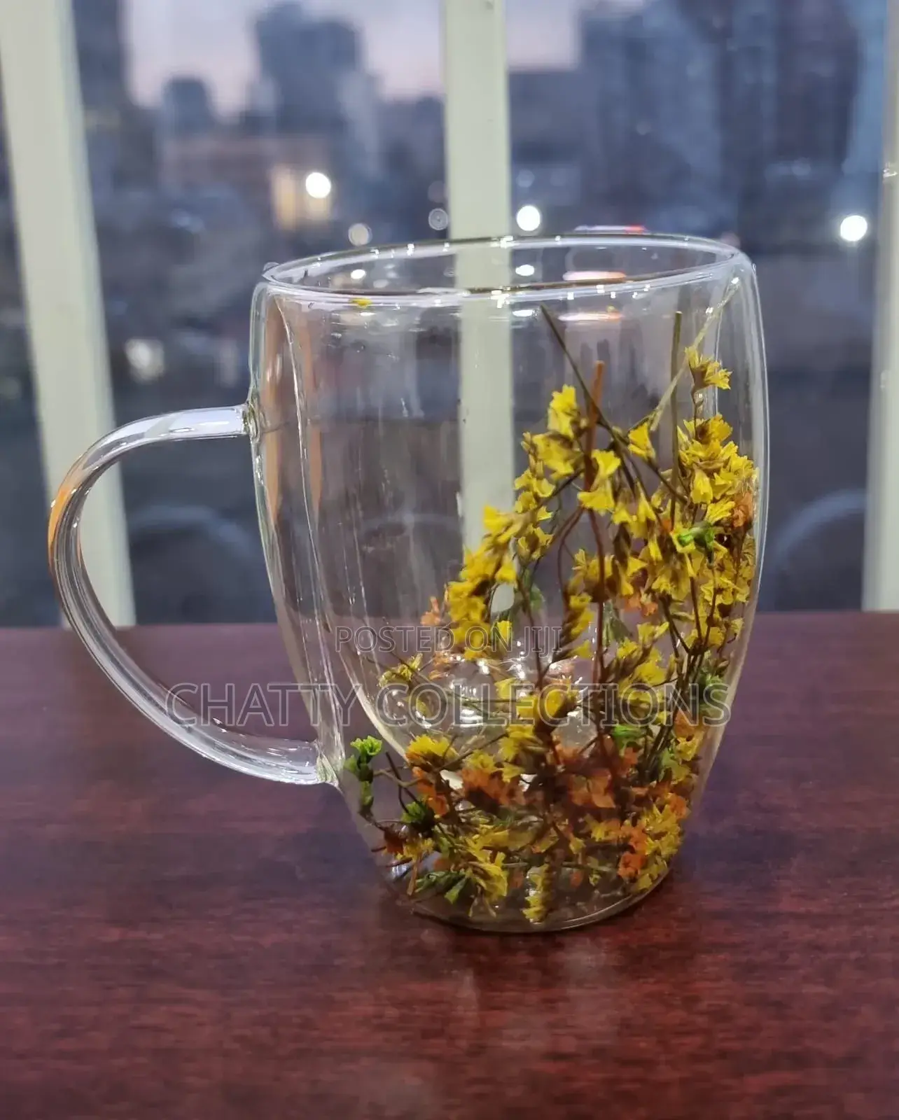 350 Ml Unbreakable Double Wall Glass Cups
