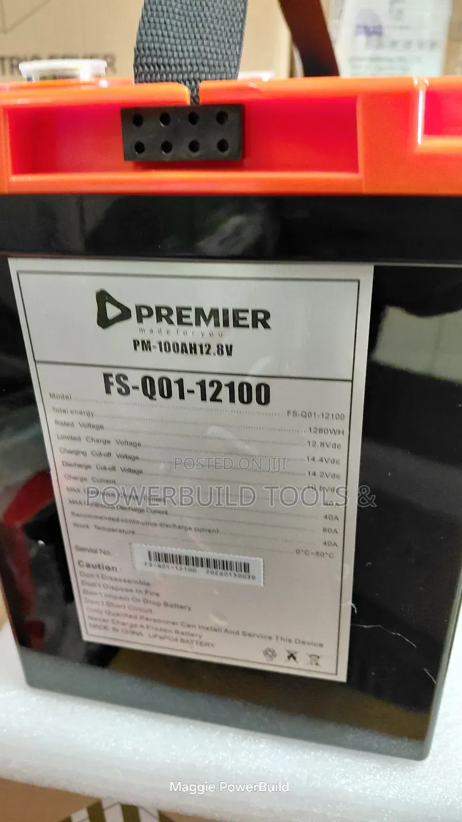Powerful Premier Lifepo4 100ah 12.8v Lithium Battery