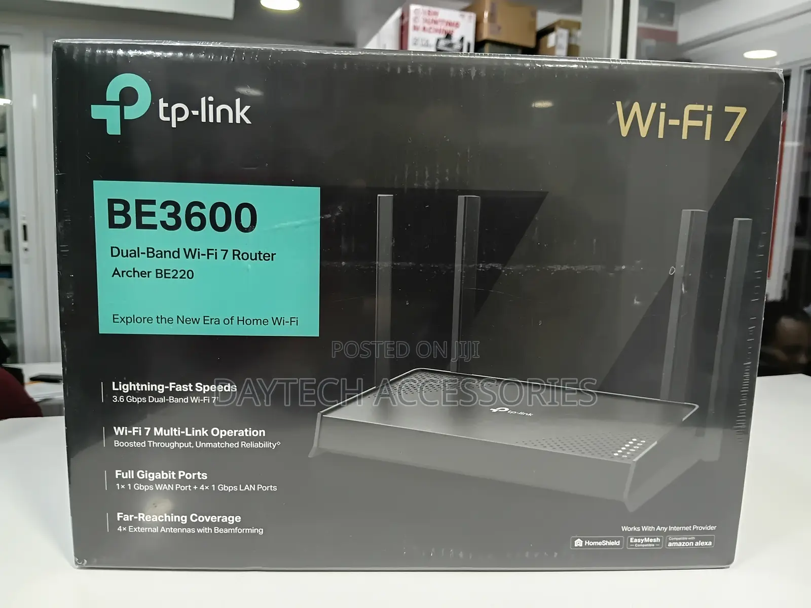 Tp-Link Archer Be220 Be3600 Dual-Band Wi-Fi 7 Router.