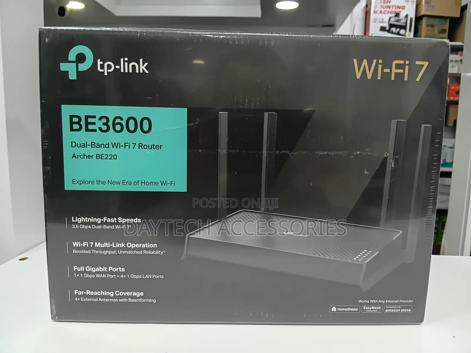 Tp-Link Archer Be220 Be3600 Dual-Band Wi-Fi 7 Router.