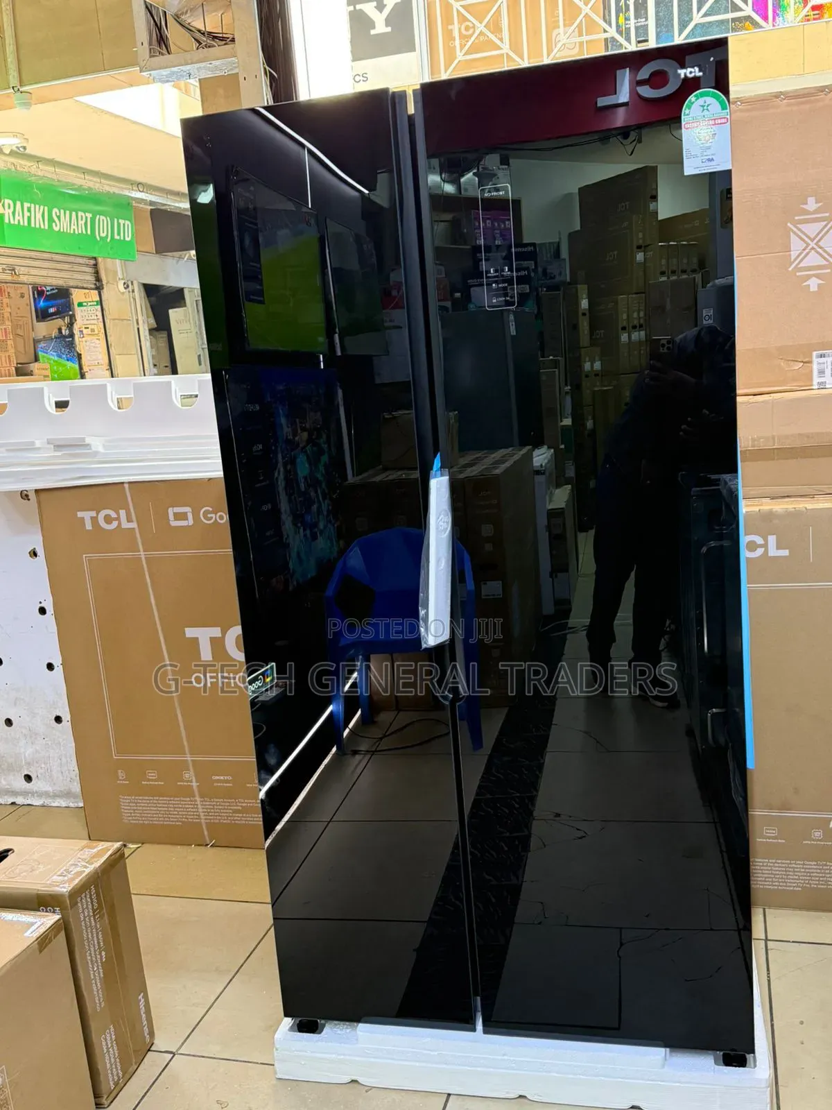 TCL 550l Side by Side Refrigerator With Glass Door