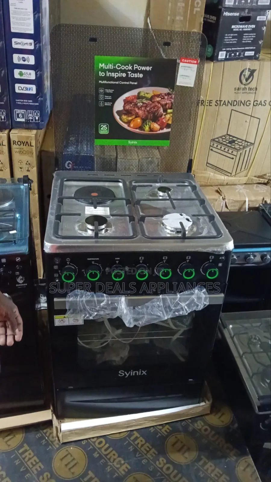 Syinix 60by 60 3+1 With Both Element Heater Cooker