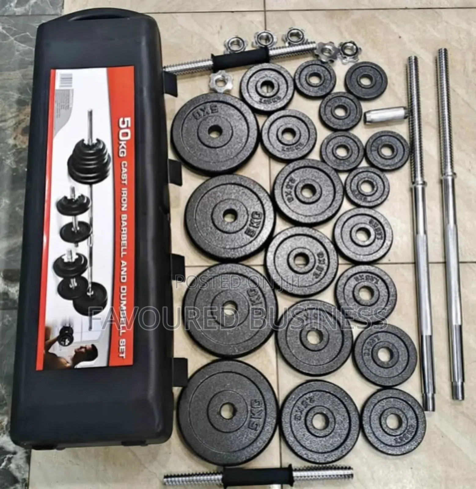 Powerful 50kg Dumbbell Set York/Fitness York Berbell and Dumbbel