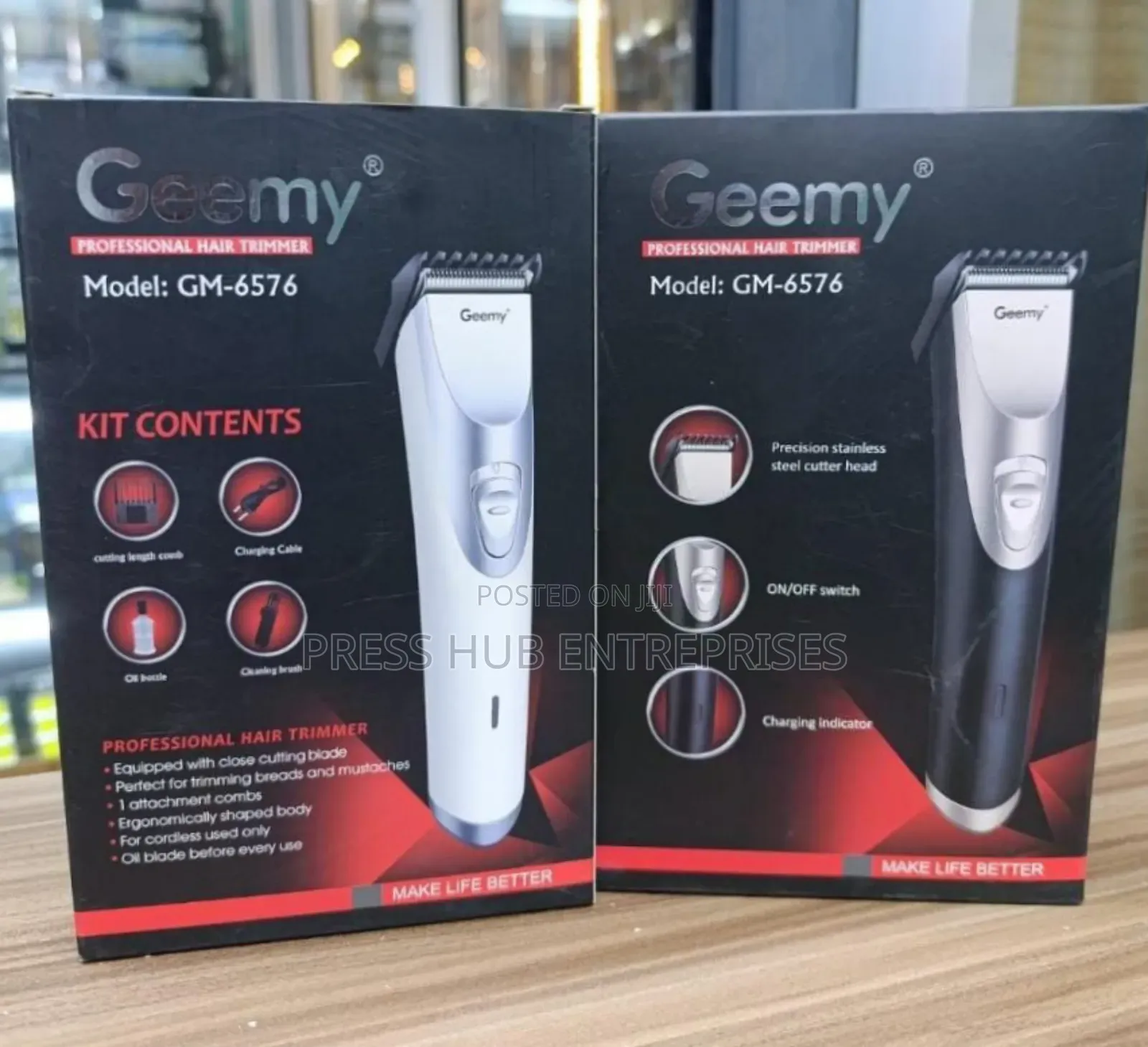 Geemy Gm-6576 Professional Rechargeable Hair Trimmer.