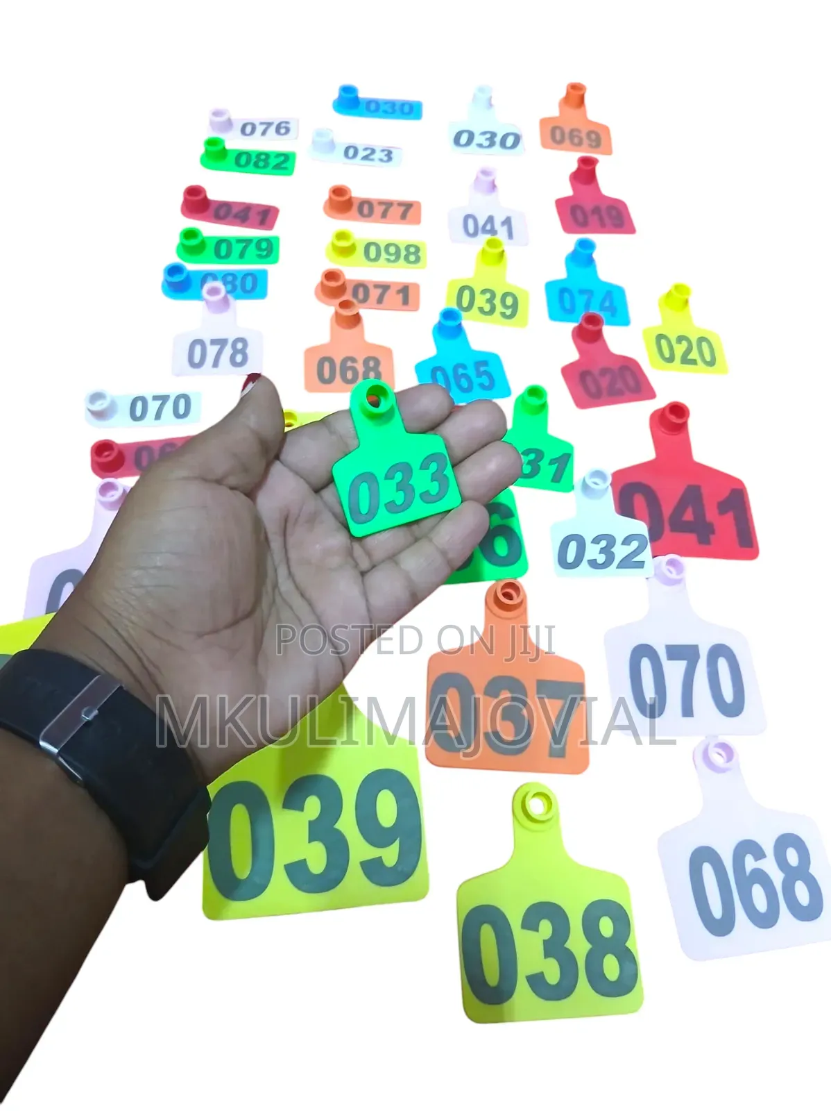 Mkulimajovial Pre- Numbered Livestock Ear Tags- For Goats and Sheep