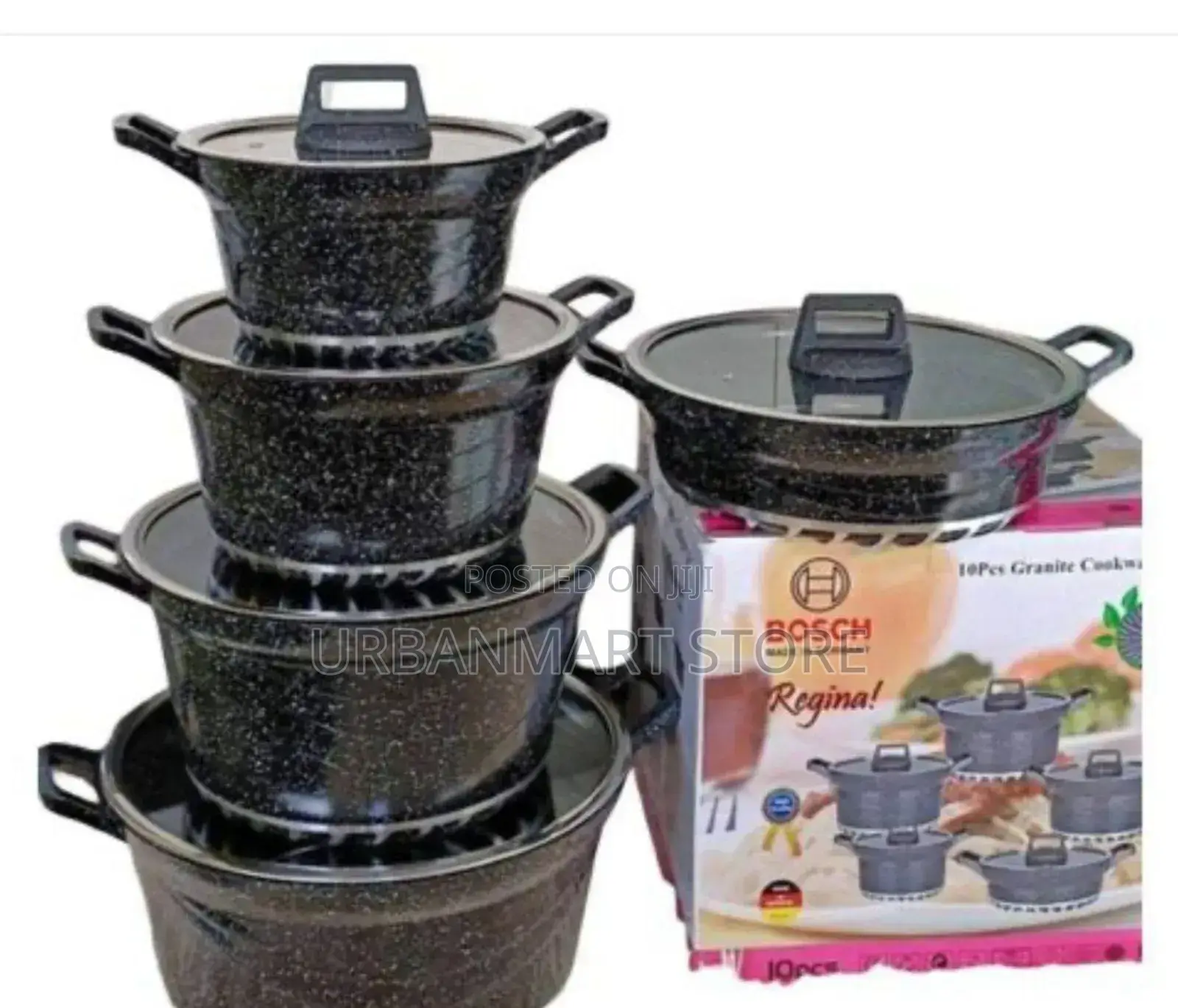 Bosch 10pc Granite Non-Stick Cookware Set (Premium Quality)