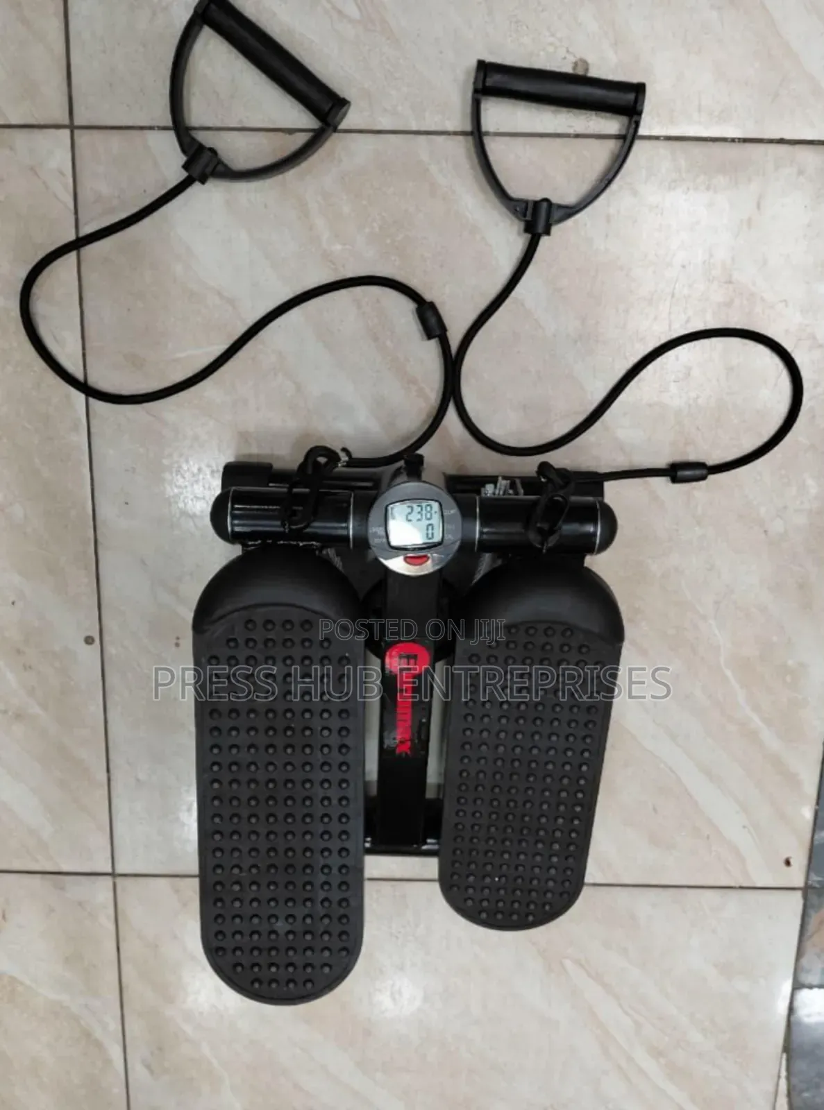 Mini Stepper Exercise Machine With Resistance Bands.
