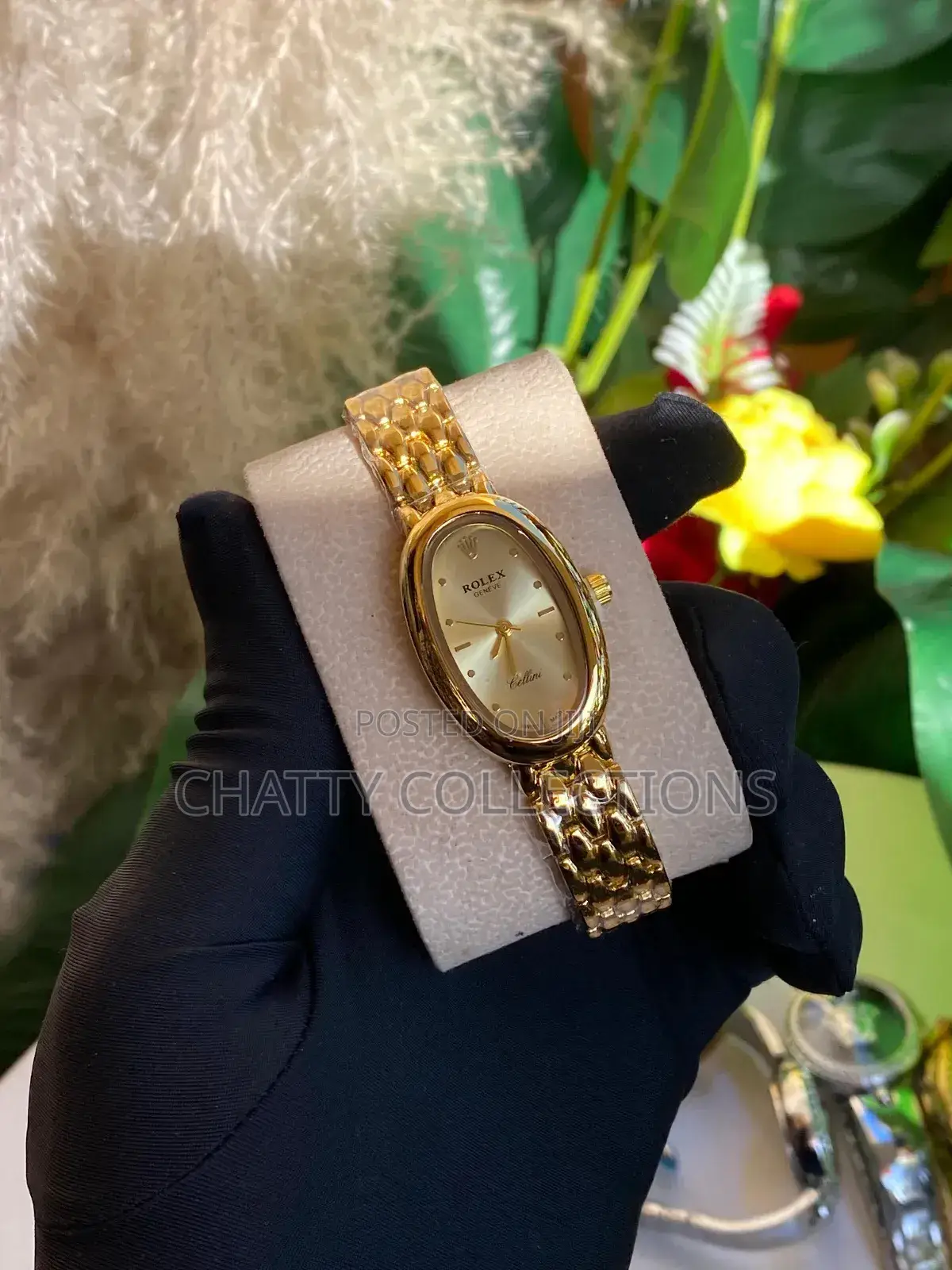 Gold Rolex Oval Ladies Watches