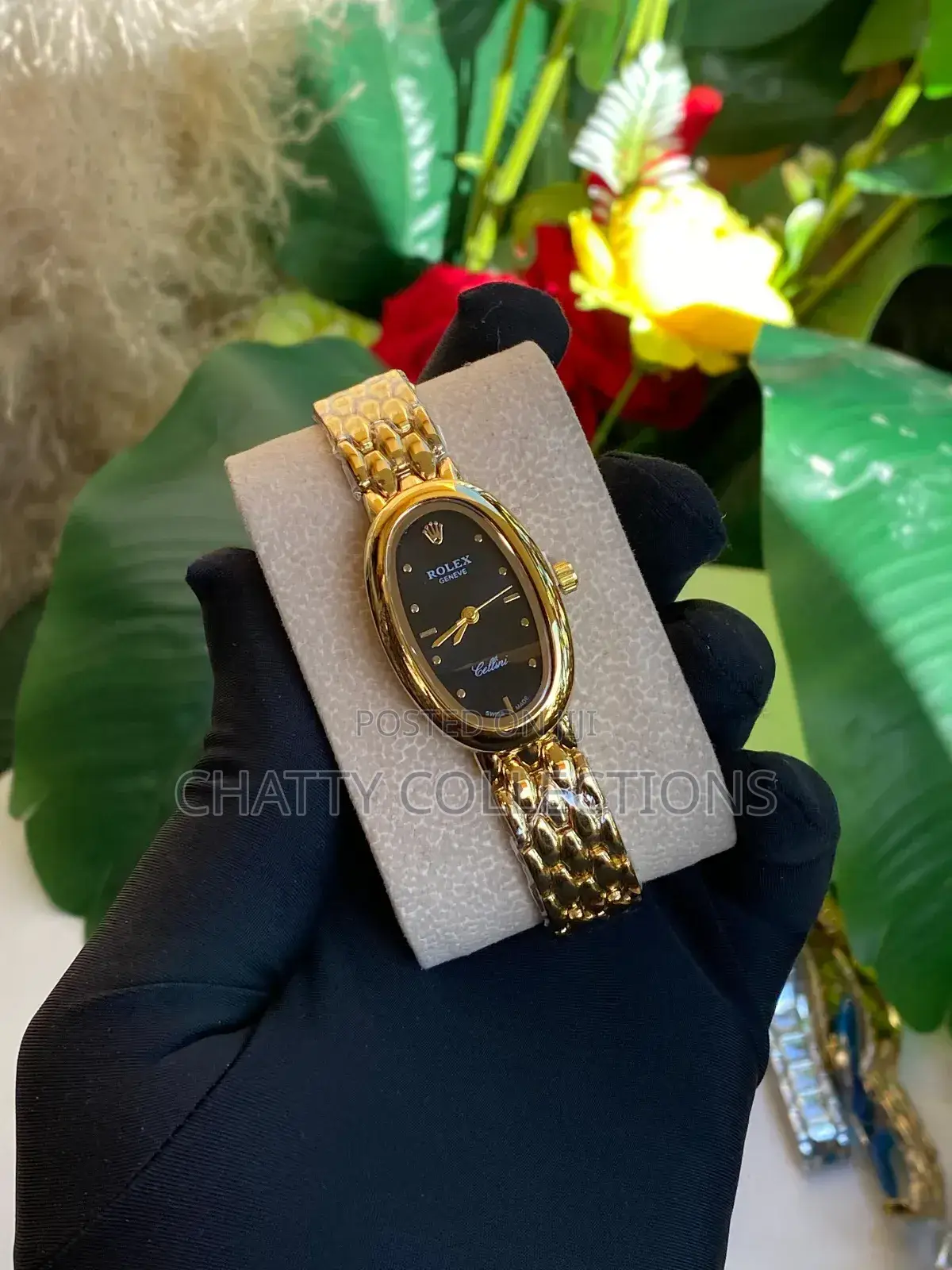 Gold Rolex Oval Ladies Watches