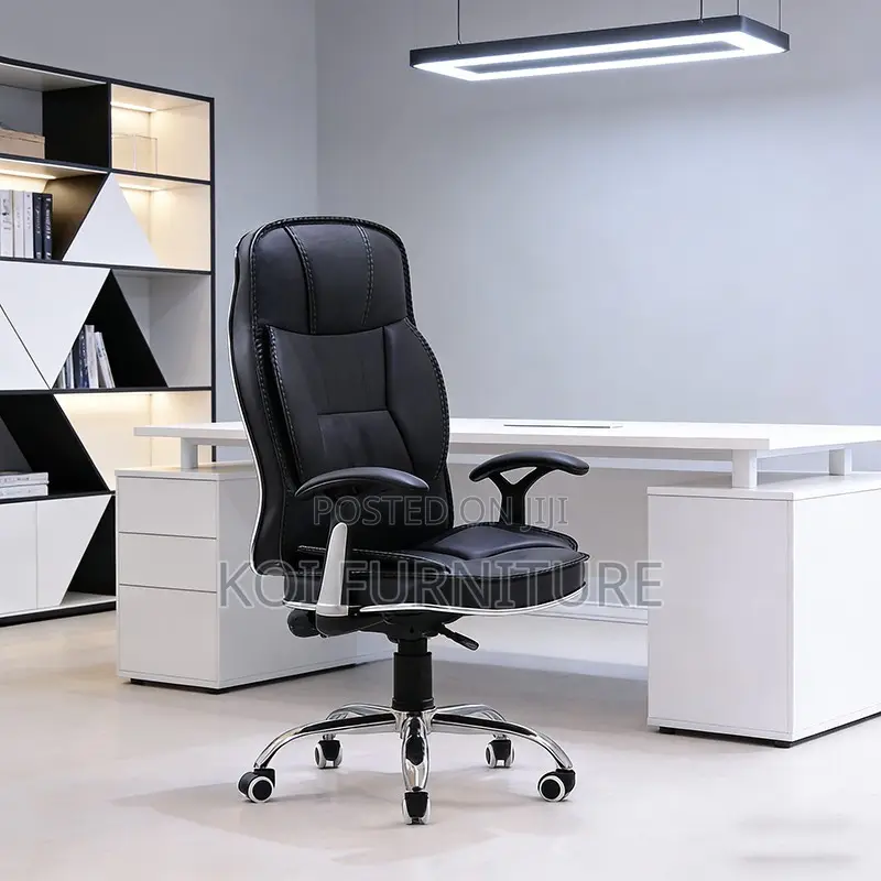 Office Chairs; Leather Reclining Home Office Writing Desk Reliner Seat