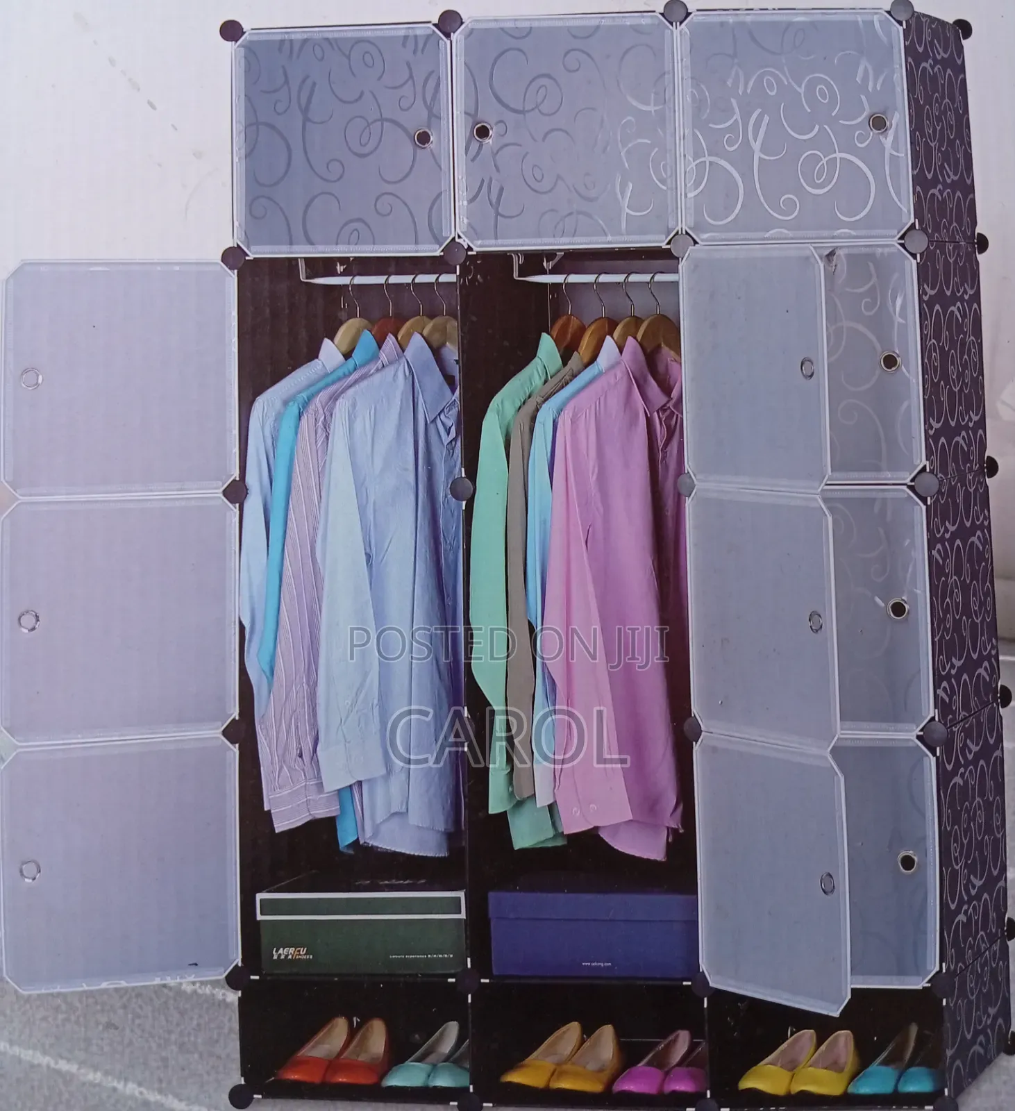 Plastic Wardrobe 3 Columns