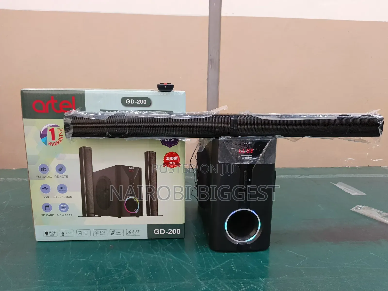 2.1ch Artel Sub Woofer System Bt/Usb/Fm Tall Boy(Model of V527)