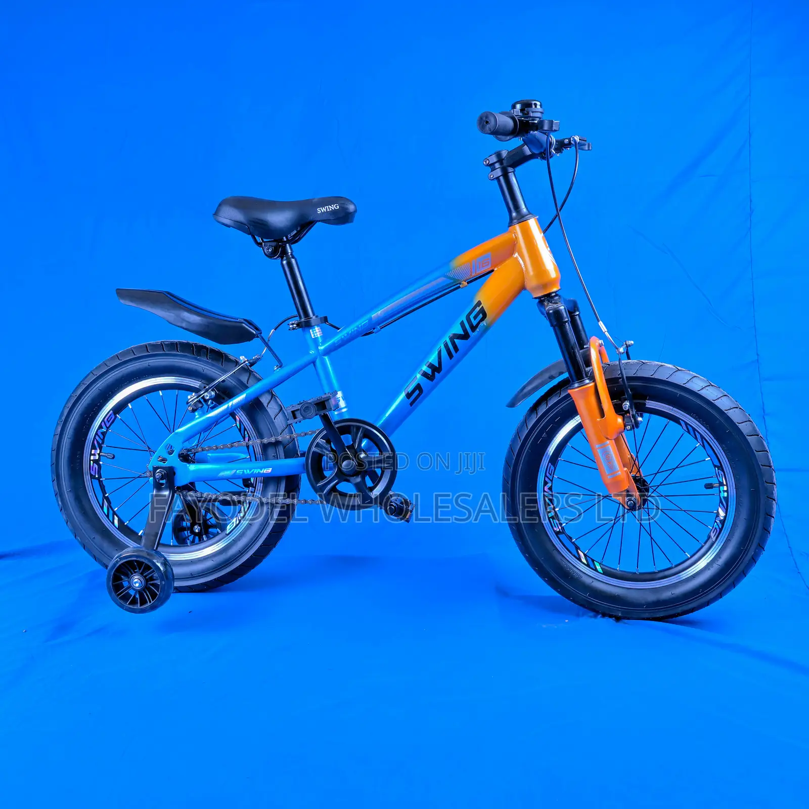 Swing Size 16 Kids Fat Bike With Training Wheels