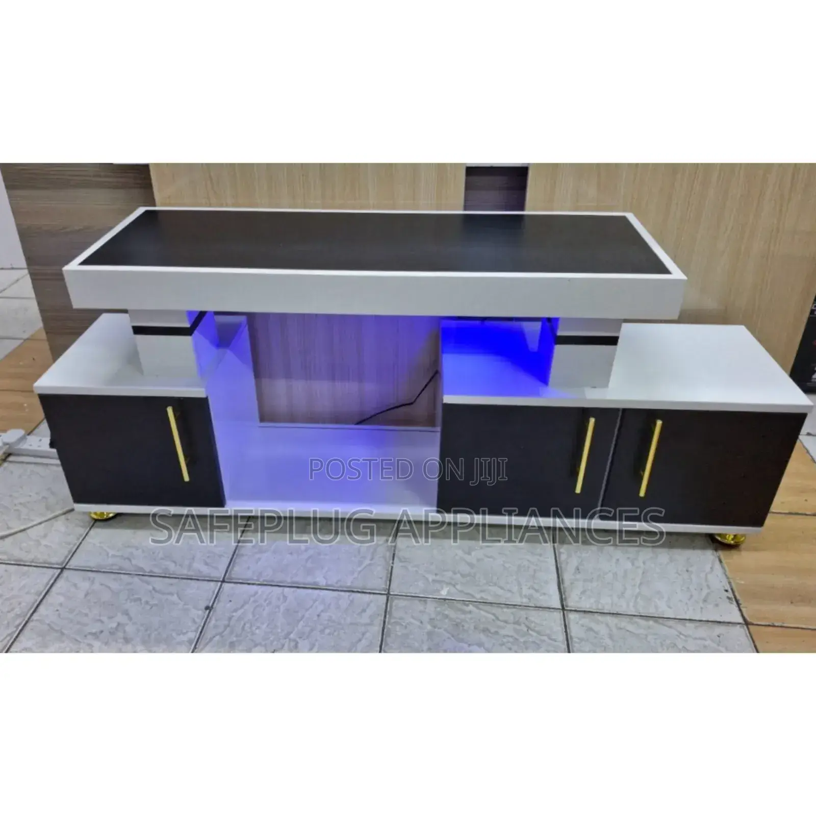 Istanbul Tv Stand Gloss Finish With Led Space Storage