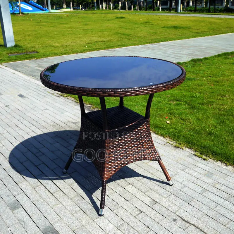 Outdoor Rattan; All-Weather 4 Seater Rattan Outdoor Dining Set