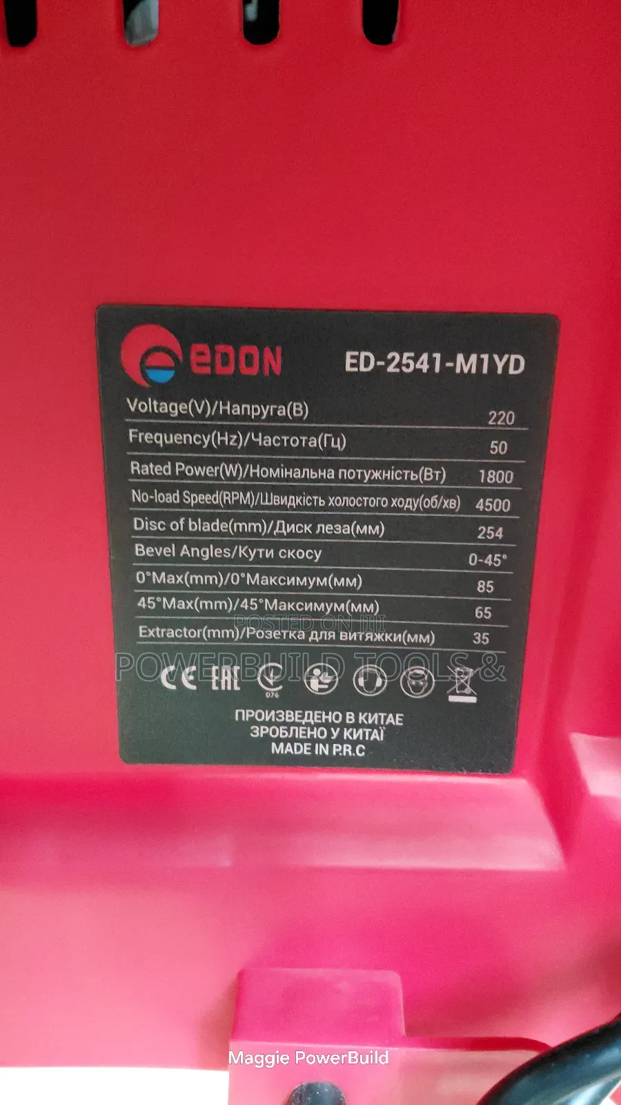 Edon 1800w Professional 3 in 1 Table Saw/Wood Working