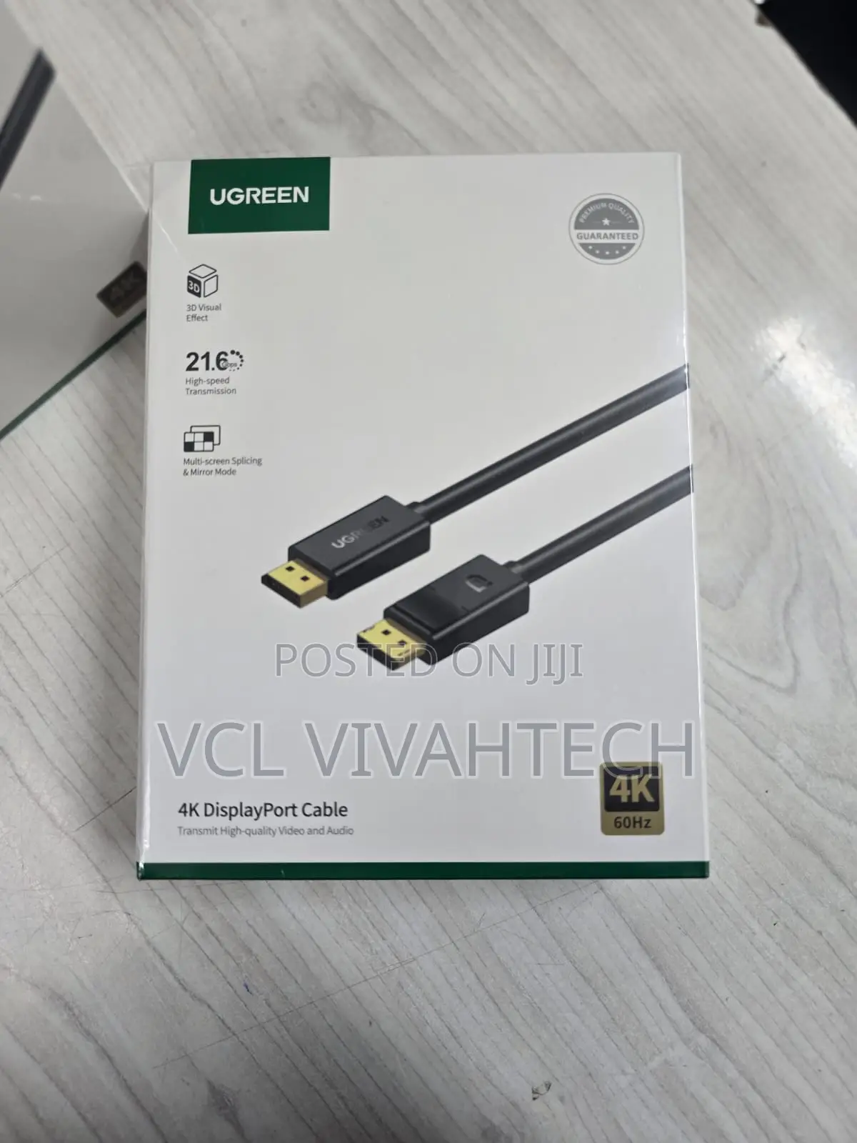 Ugreen Dp Male to Male Cable 150 Cm -Black