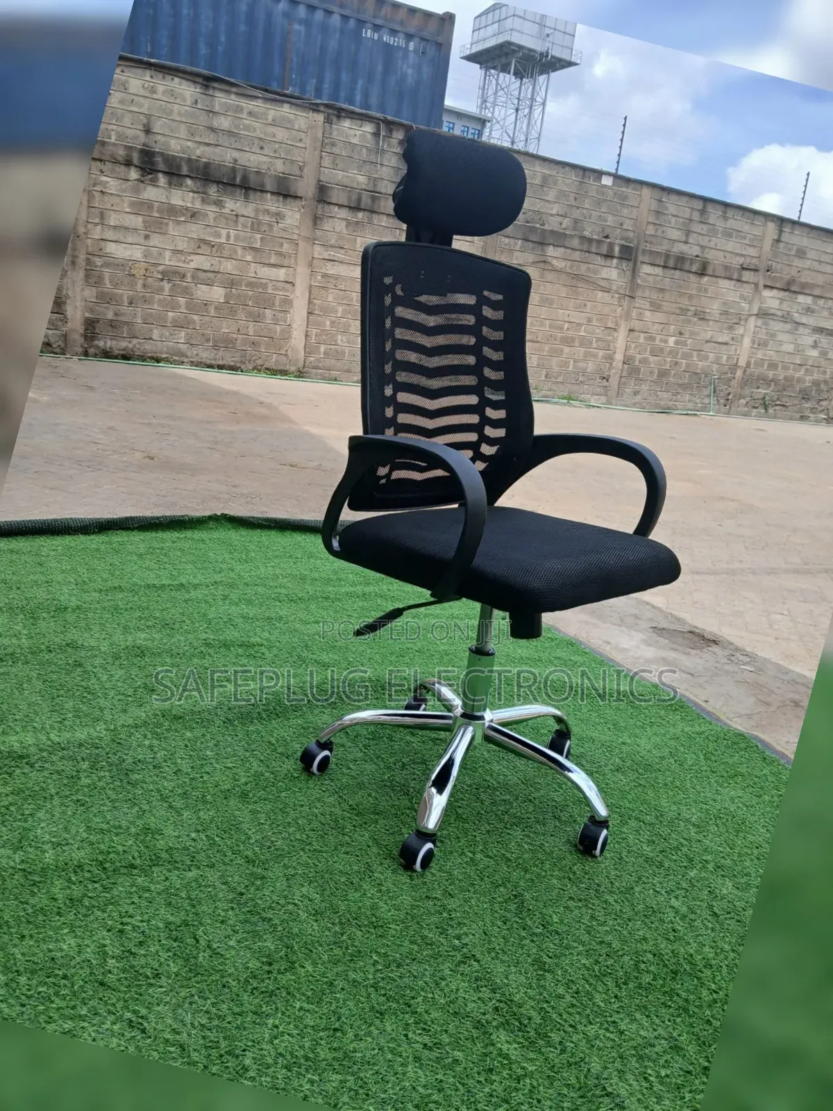  Secretarial Mesh Office Chair With Headrest – Comfort Support