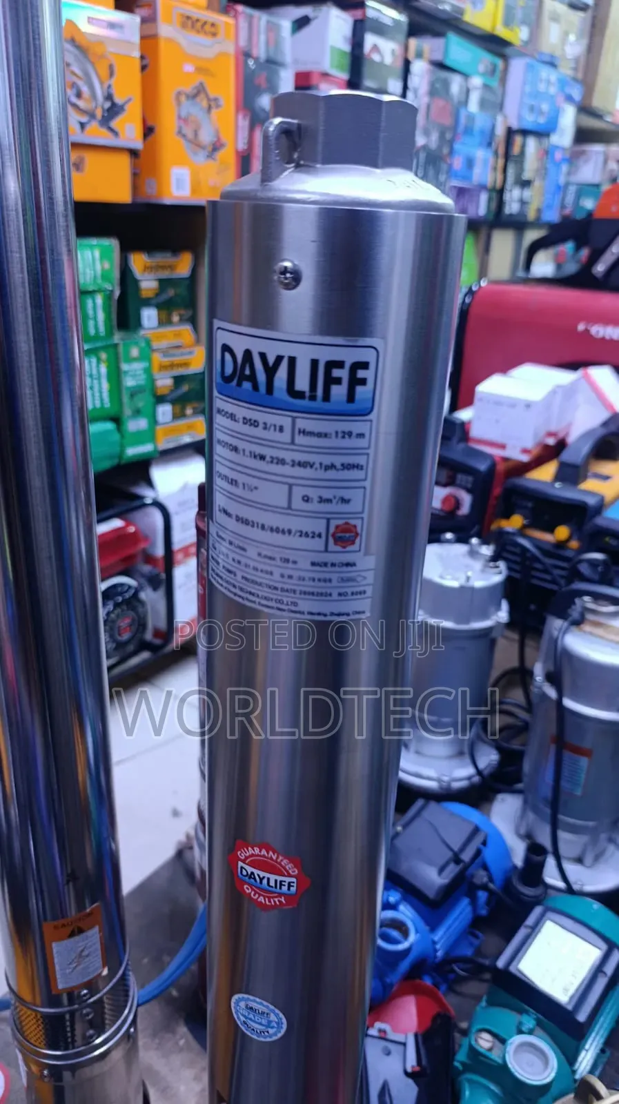 Dayliff 129m Head Submersible Water/Dayliff Electric Submersible Pump