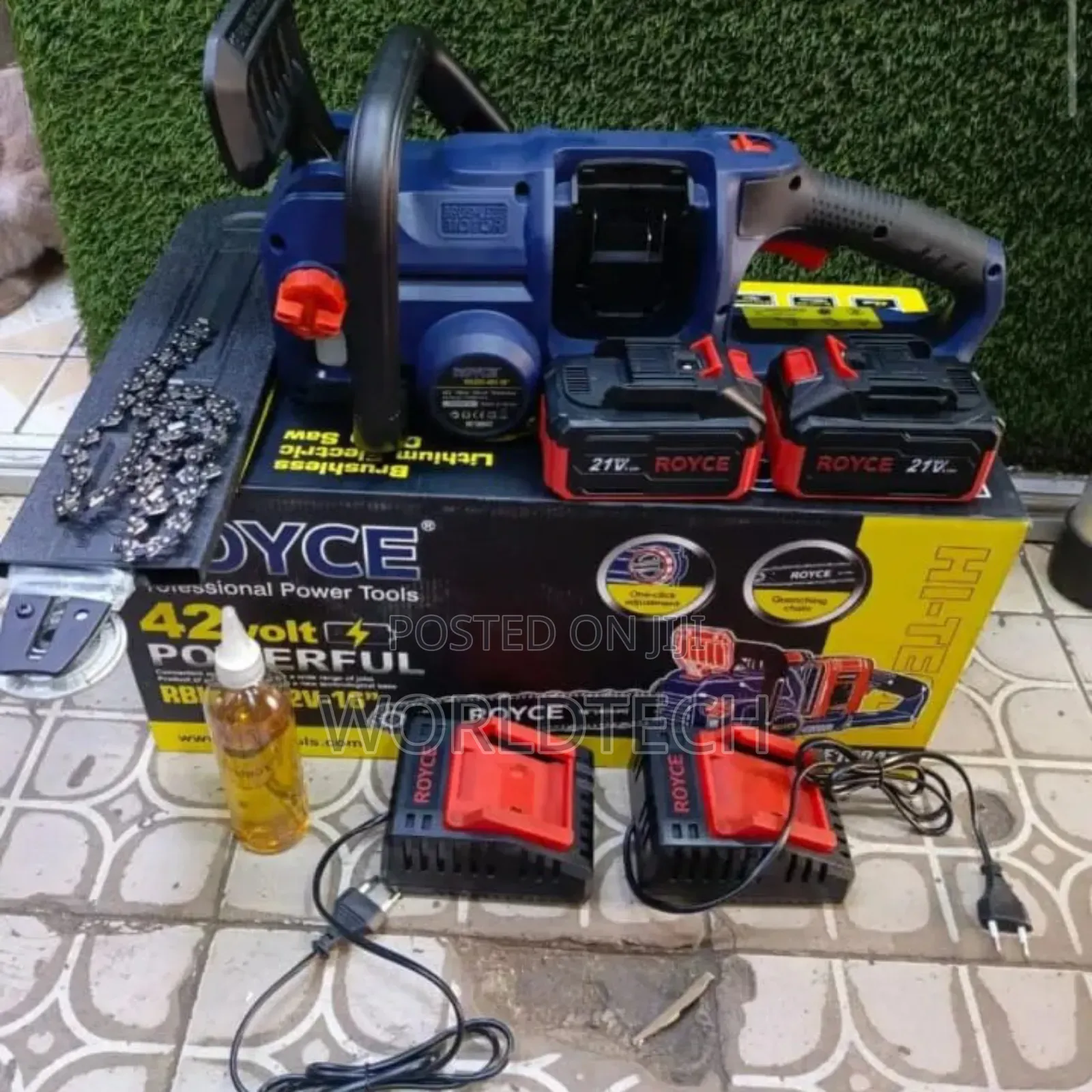 16" Royce Cordless Chainsaw/ 21v Rechargeable Battery Royce Chainsaw