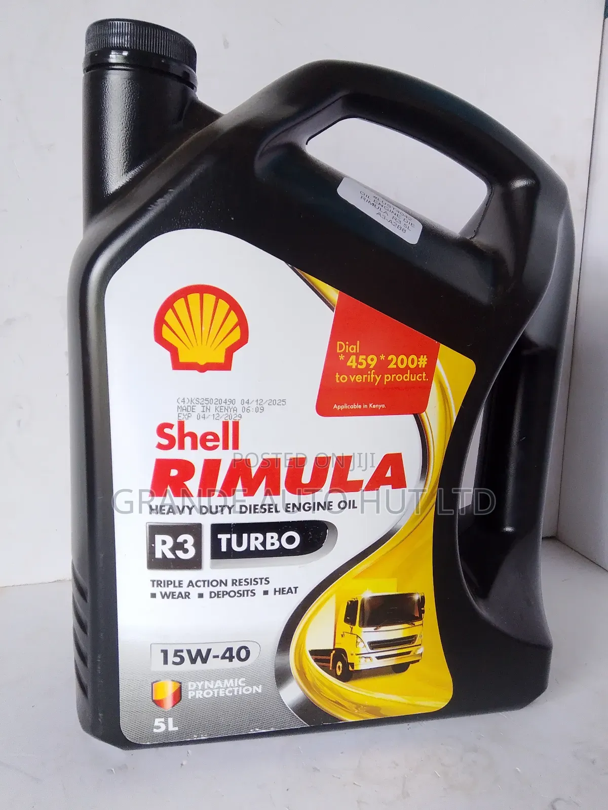 Shell Rimula R3 Turbo 15w-40 Diesel Engine Oil 5l