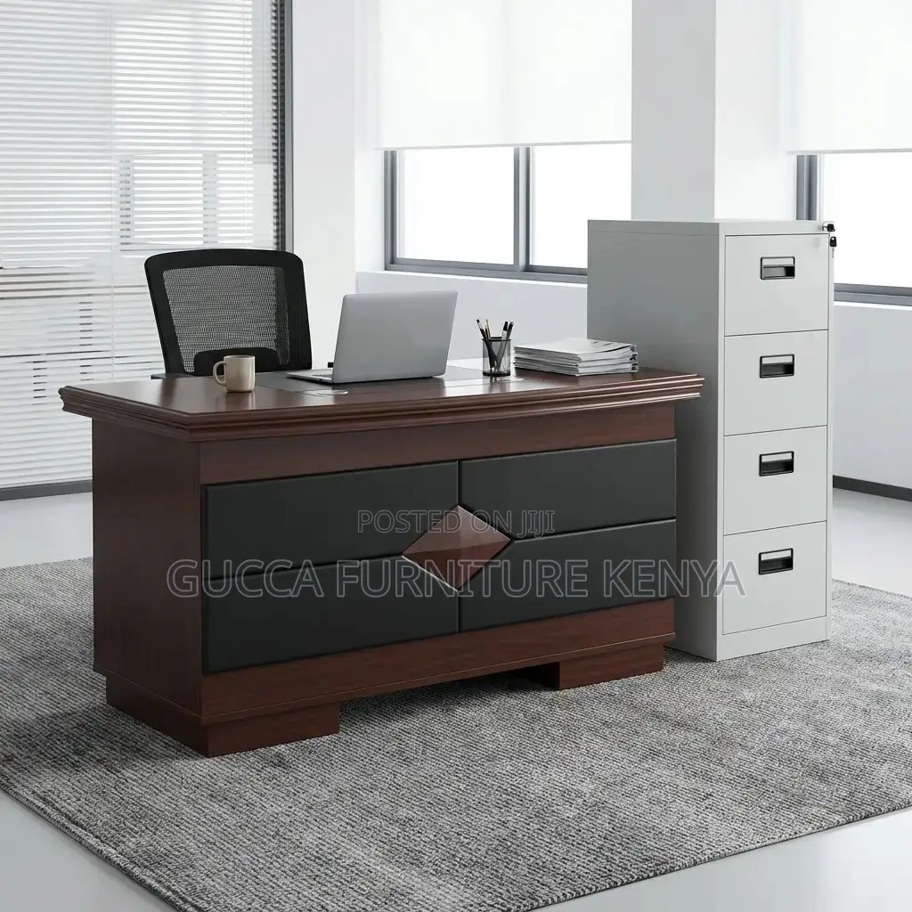 120cm Mahogany Writing Desk With Drawers
