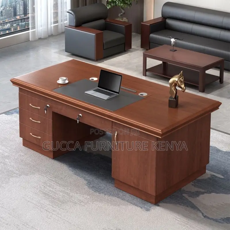 120cm Mahogany Writing Desk With Drawers