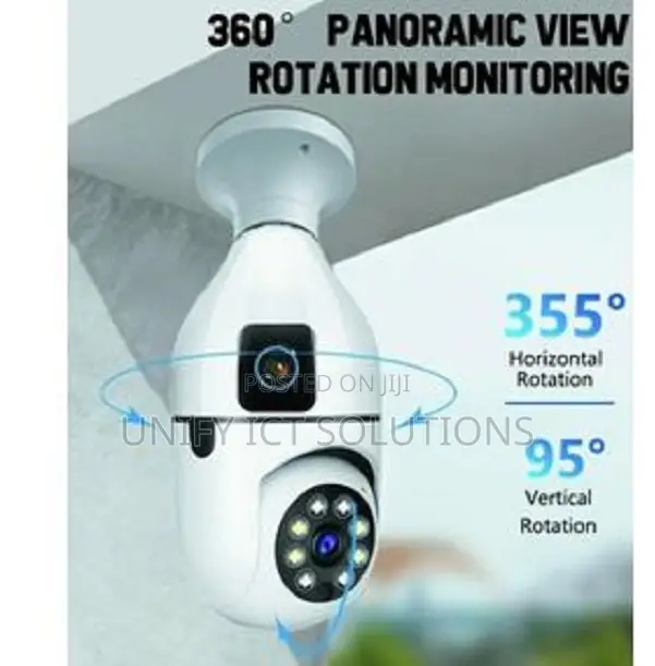Calus E27 Max Wifi Smart Double CCTV Bulb Security Cameras, 355 Degr