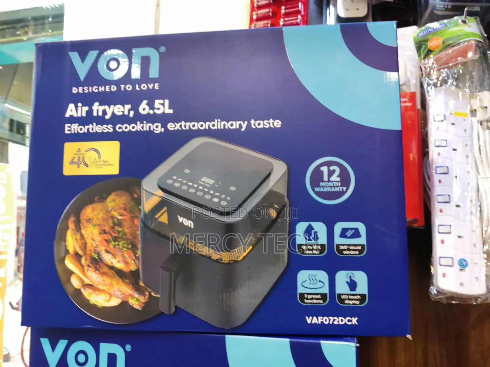 *Von Airfryer 6.5litres Digital Vaf072dck