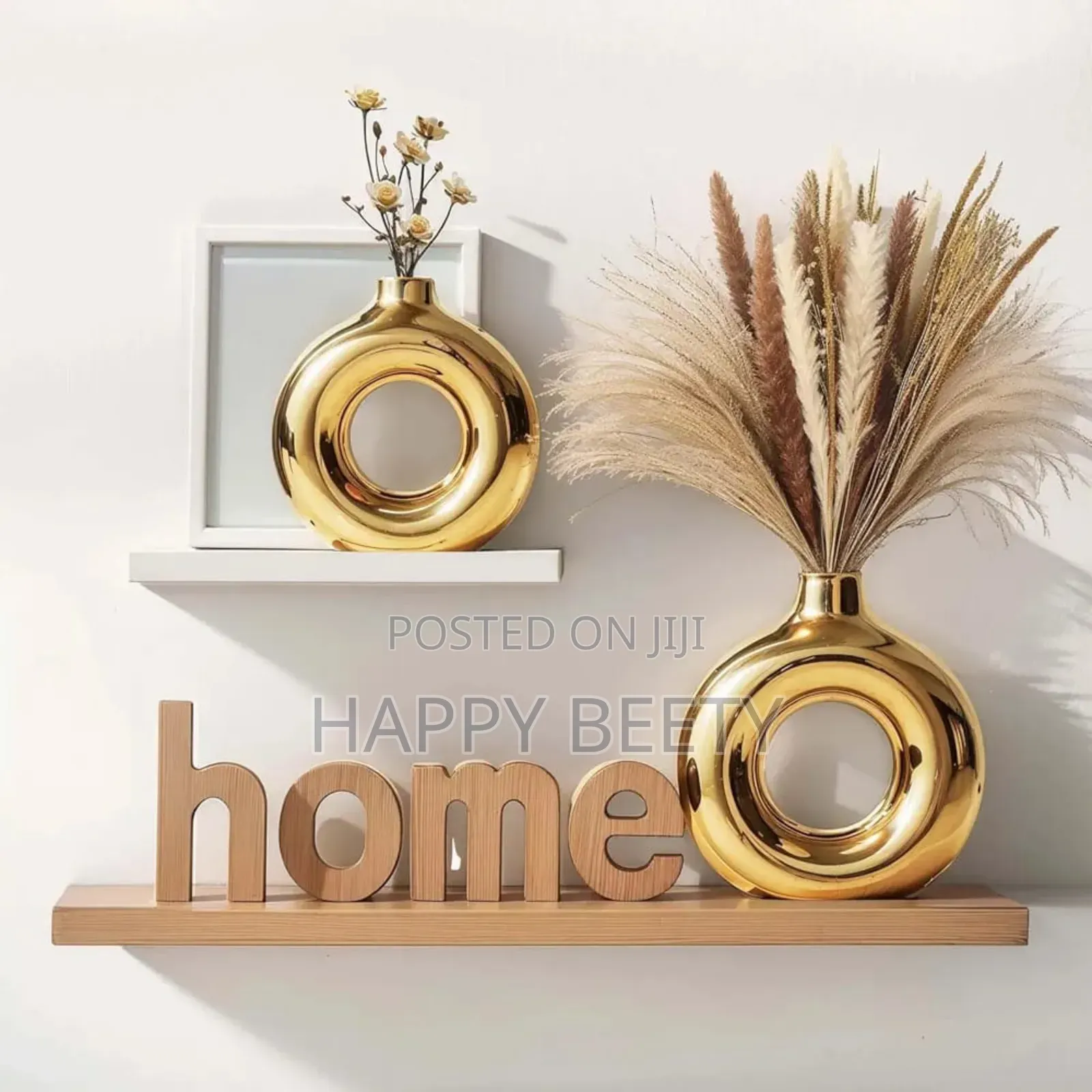 Ceramic Vase Set of 2, Vases Home Decor, Round Vase