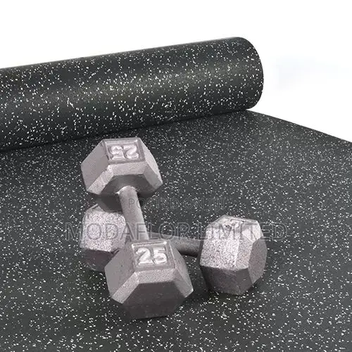 Blue Speckled Rubber Gym Flooring for Home and Commercial Gyms